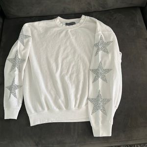 Carmar silver star patched distressed sweatshirt